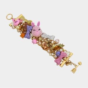 Betsey Johnson Somebunnys Baby Cluster Bracelet